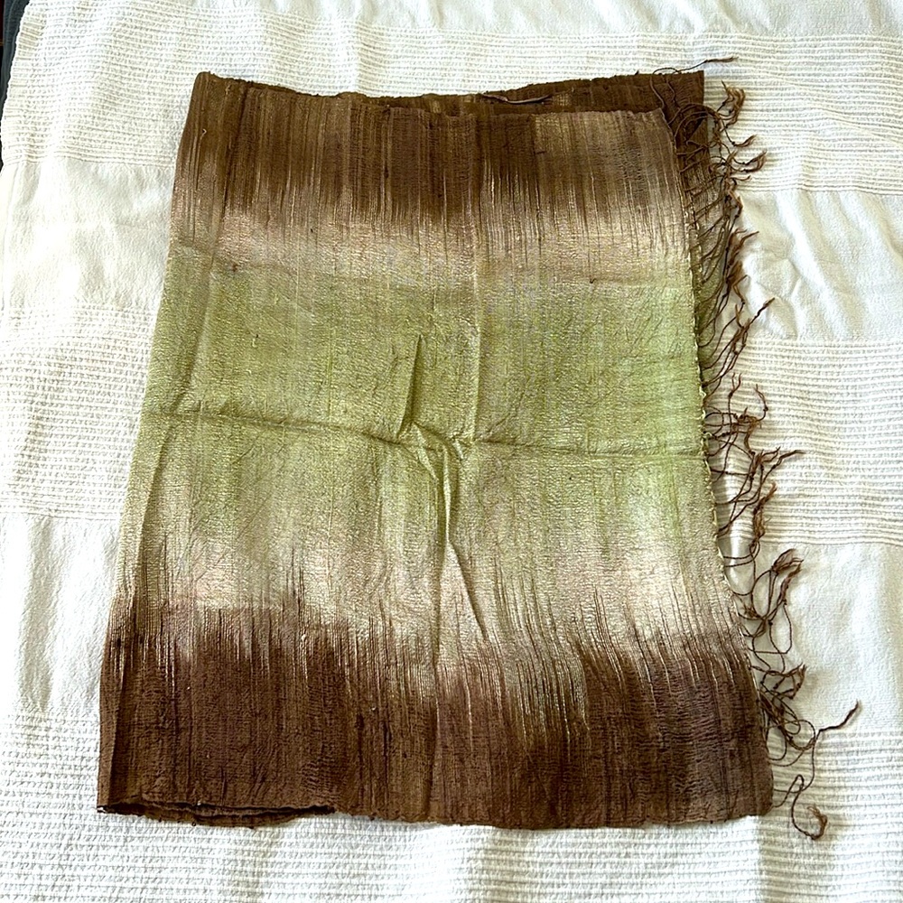 Raw silk scarf/shawl